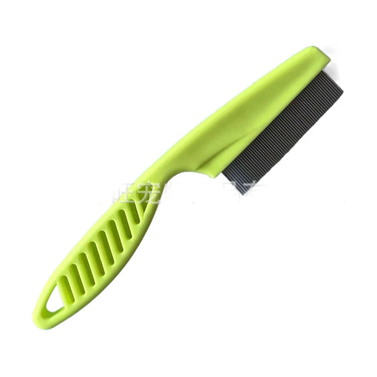PurrFlow™ Fine-Tooth Pet Flea Comb – Stainless Steel Grooming Tool for Cats & Dogs, Removes Fleas, Tangles & Loose Fur Effortlessly.