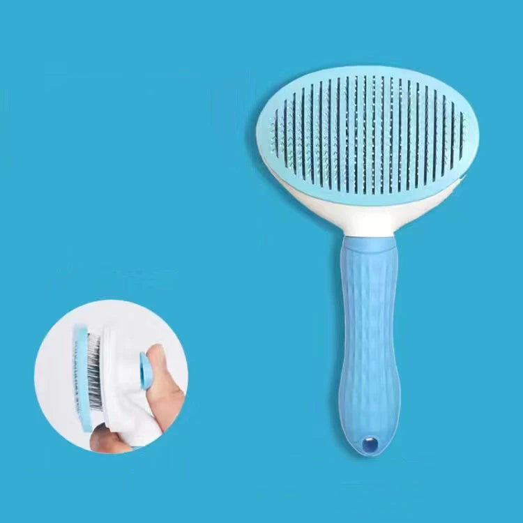 Stainless Steel Cat Grooming Brush – Detangling & Shedding Comb for Long-Haired Cats, PurrFlow™