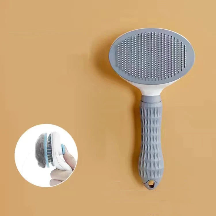 Stainless Steel Cat Grooming Brush – Detangling & Shedding Comb for Long-Haired Cats, PurrFlow™