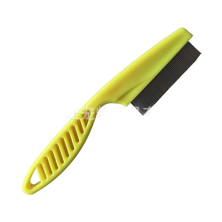 PurrFlow™ Fine-Tooth Pet Flea Comb – Stainless Steel Grooming Tool for Cats & Dogs, Removes Fleas, Tangles & Loose Fur Effortlessly.
