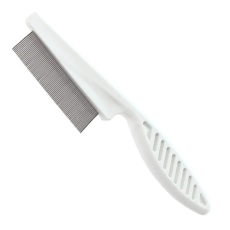 PurrFlow™ Fine-Tooth Pet Flea Comb – Stainless Steel Grooming Tool for Cats & Dogs, Removes Fleas, Tangles & Loose Fur Effortlessly.