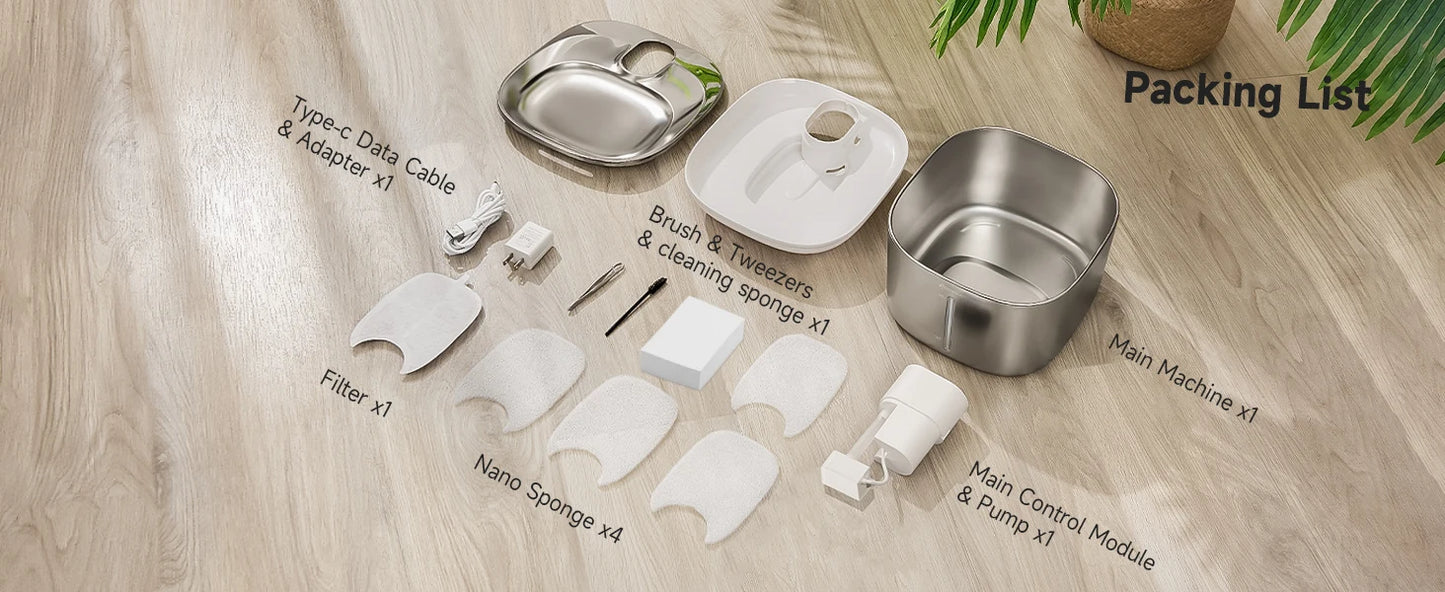 APETDOLA 4L Wireless Automatic Pet Water Fountain with Sensor