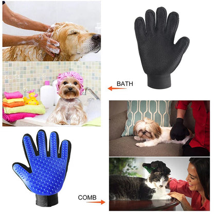 Silicone Pet Grooming Glove by PurrFlow™ – Gentle & Efficient Brush for Cats & Dogs, Ideal for Cleaning, Shedding, and Bathing.