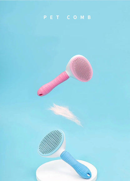 Stainless Steel Cat Grooming Brush – Detangling & Shedding Comb for Long-Haired Cats, PurrFlow™