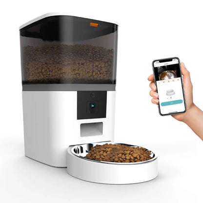 4L Smart Pet Feeder with Camera – Automatic Food Dispenser with App Control & Scheduled Feeding