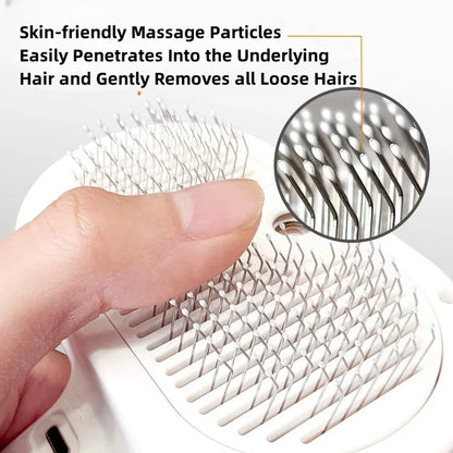PurrFlow™ Electric Pet Grooming Brush – 2-in-1 Shedding & Massage Tool with Mist Spray, USB Rechargeable, Anti-Static, Gentle on Cats & Dogs.