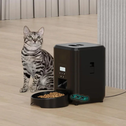 Automatic Smart Pet Feeder with LCD Timer Programmable Food Dispenser for Cats.