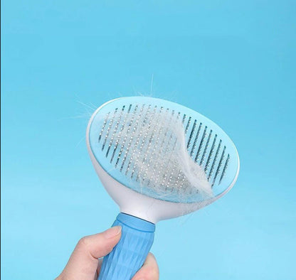 Stainless Steel Cat Grooming Brush – Detangling & Shedding Comb for Long-Haired Cats, PurrFlow™