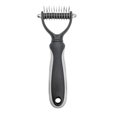 Pet Dematting Comb for Cats & Dogs – Dual-Sided Grooming Brush, Removes Mats, Tangles & Loose Fur, Safe Stainless Steel Blades