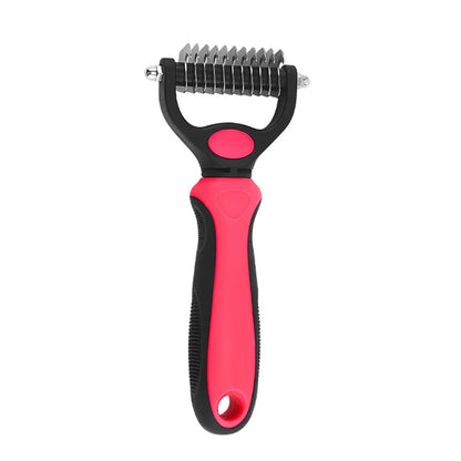 Pet Dematting Comb for Cats & Dogs – Dual-Sided Grooming Brush, Removes Mats, Tangles & Loose Fur, Safe Stainless Steel Blades