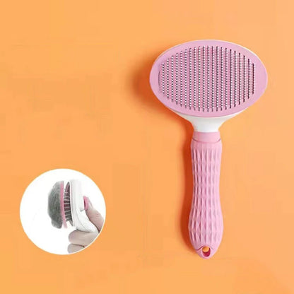 Stainless Steel Cat Grooming Brush – Detangling & Shedding Comb for Long-Haired Cats, PurrFlow™