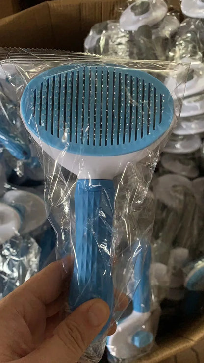 Stainless Steel Cat Grooming Brush – Detangling & Shedding Comb for Long-Haired Cats, PurrFlow™