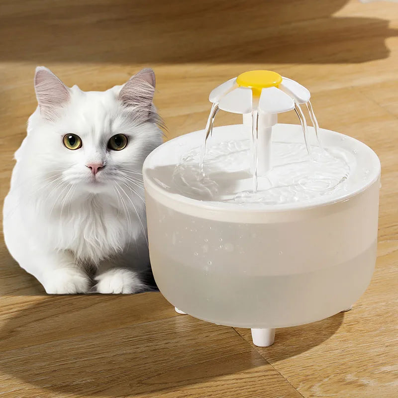 Pet Water Fountain Automatic Cat Drink Bowl Filter by PurrFlow™ Pet Drinking Dispenser Drinker For Cats Water Filter