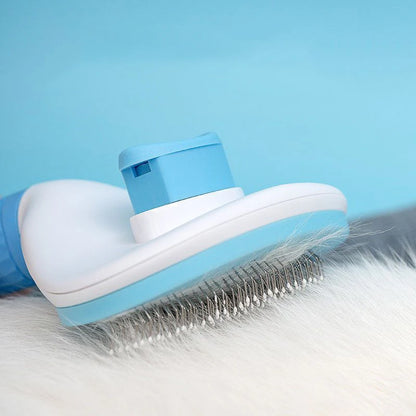 Stainless Steel Cat Grooming Brush – Detangling & Shedding Comb for Long-Haired Cats, PurrFlow™