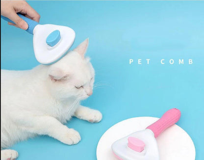 Stainless Steel Cat Grooming Brush – Detangling & Shedding Comb for Long-Haired Cats, PurrFlow™