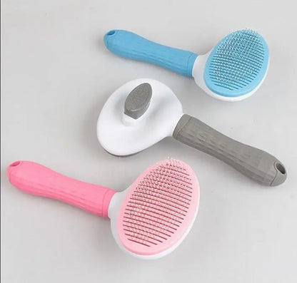 Stainless Steel Cat Grooming Brush – Detangling & Shedding Comb for Long-Haired Cats, PurrFlow™