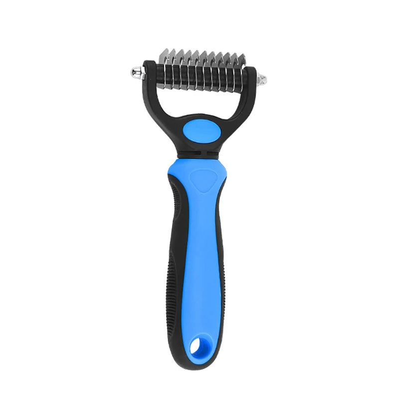 Pet Dematting Comb for Cats & Dogs – Dual-Sided Grooming Brush, Removes Mats, Tangles & Loose Fur, Safe Stainless Steel Blades