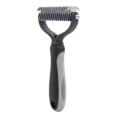 Pet Dematting Comb for Cats & Dogs – Dual-Sided Grooming Brush, Removes Mats, Tangles & Loose Fur, Safe Stainless Steel Blades